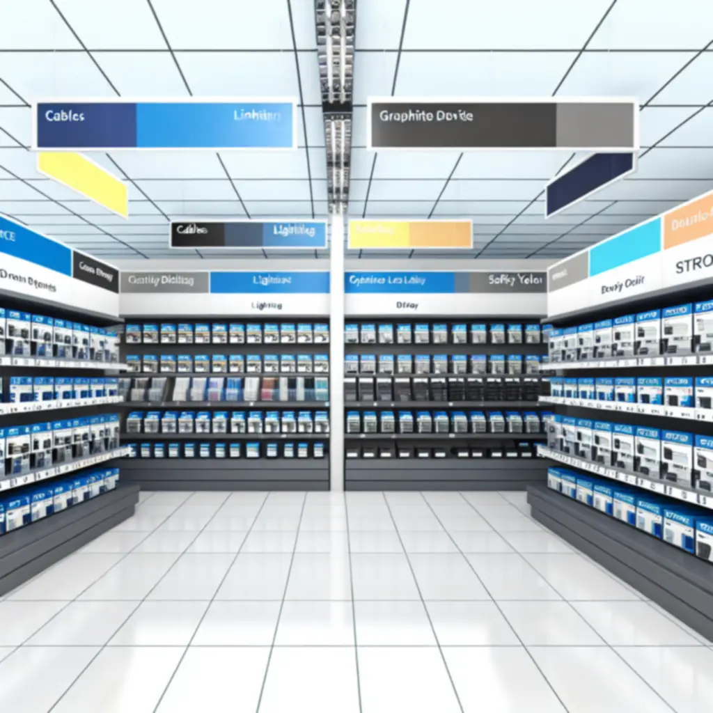 1websearch termékkategóriák ipari stílusú, áttekinthető rácselrendezésben